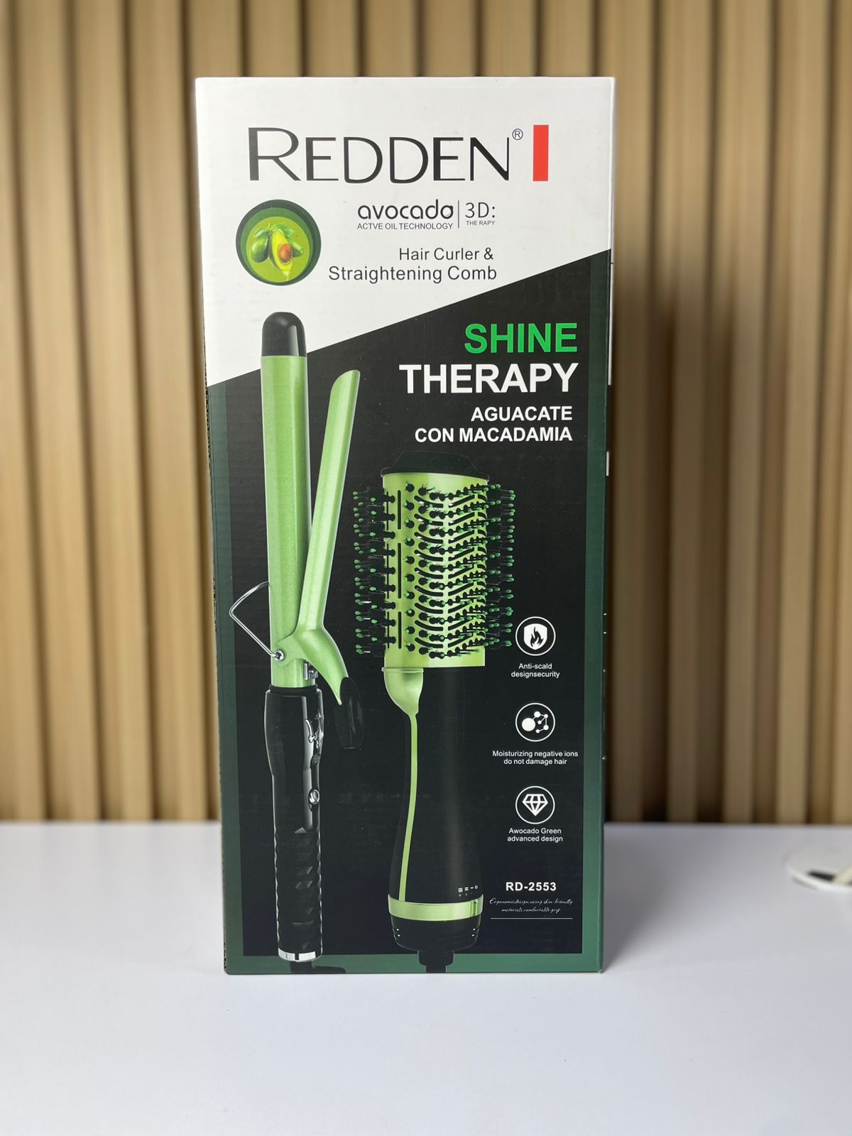 Combo REDDEN Cepillo y Rizador Aguacate